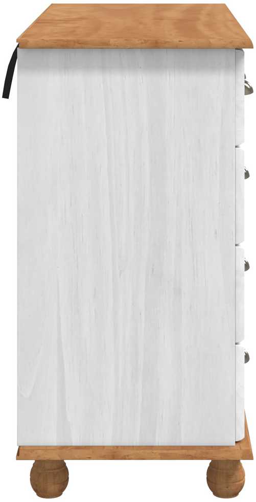 Komoda ASKIM Balta 91 x 40 x 79 cm Kietos pušies mediena