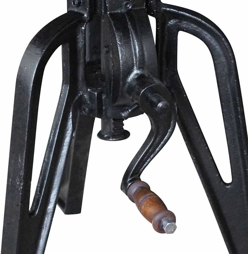 Staliukas, perdirbtos medienos masyvas ir ketus, 60x(42-63) cm