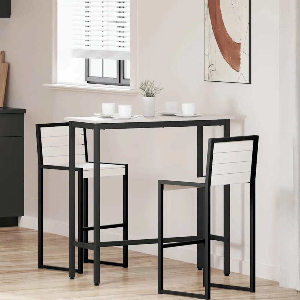 staliuku Balta 100 x 40 x 101 cm Inžinerinė mediena ir plienas