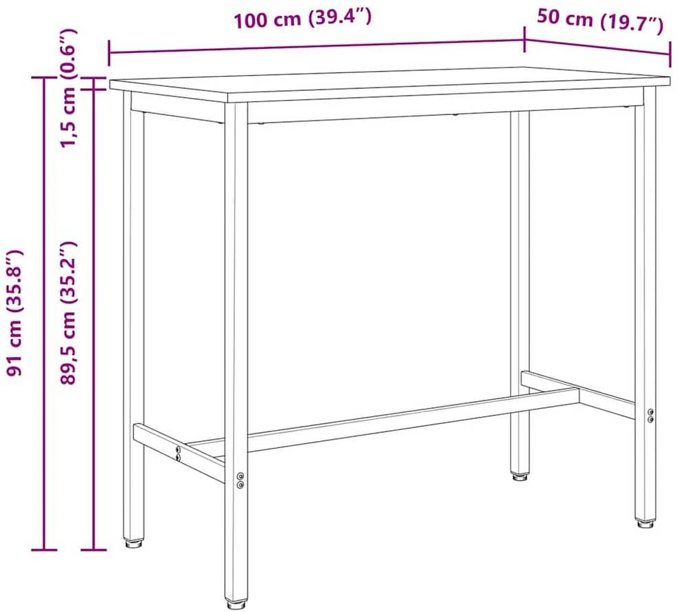 staliuku Natūrali 100 x 50 x 91 cm