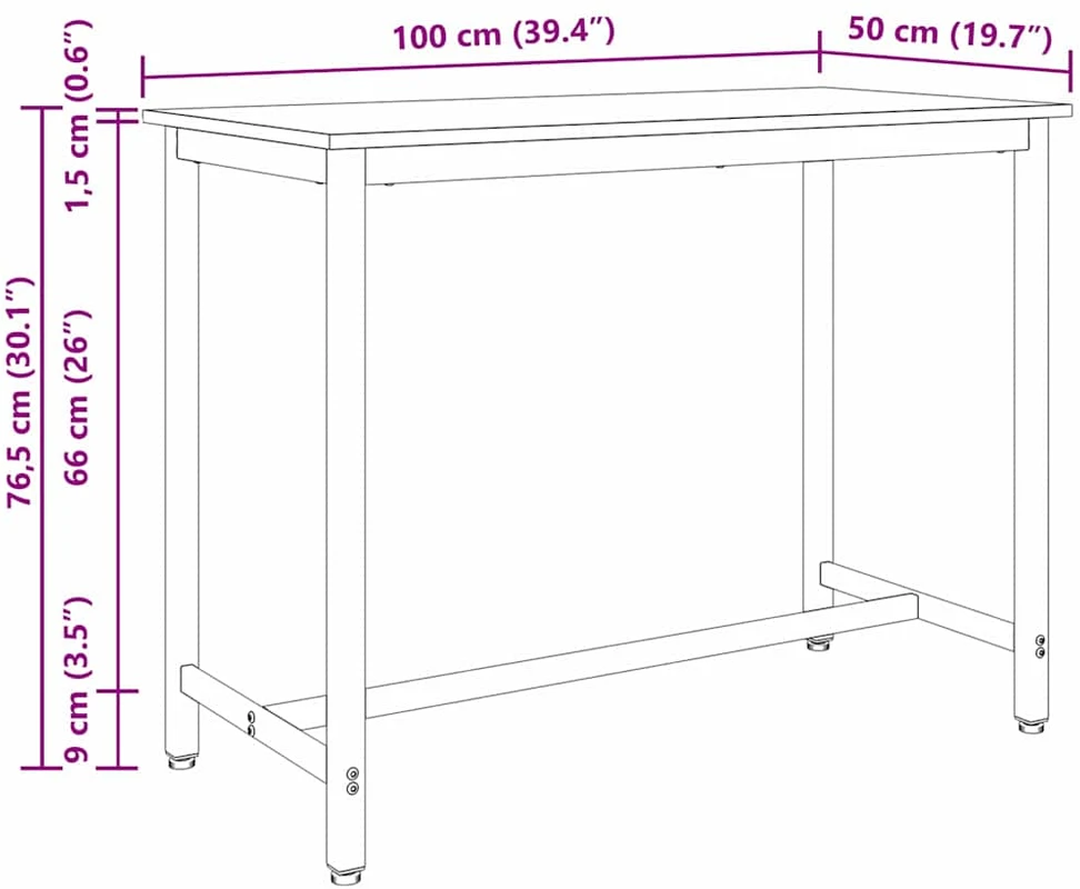 staliuku Senas medis 100 x 50 x 76,5 cm