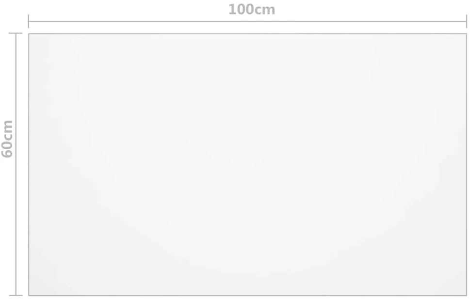 Stalo apsauga, permatoma, 100x60cm, 2mm, PVC