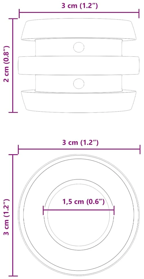 Stalo futbolo kamuoliukai 16 vnt. Juoda 3 x 3 x 2 cm TPE