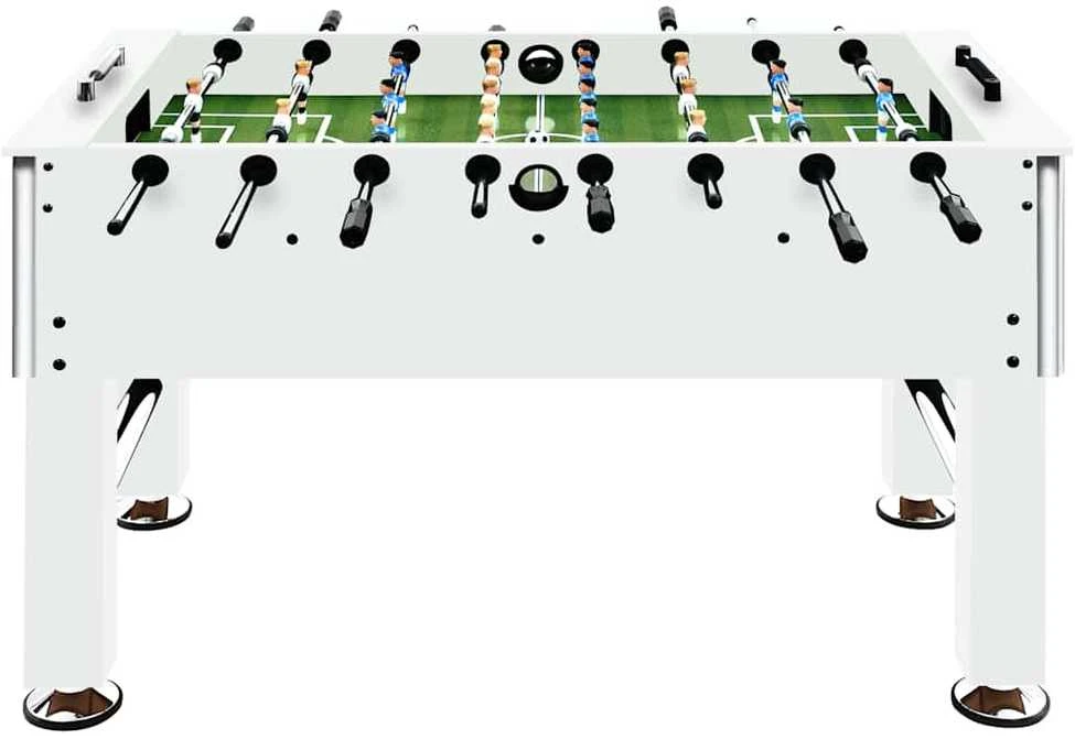 Stalo futbolo stalas, baltas, 140x74,5x87,5cm, plienas, 60kg