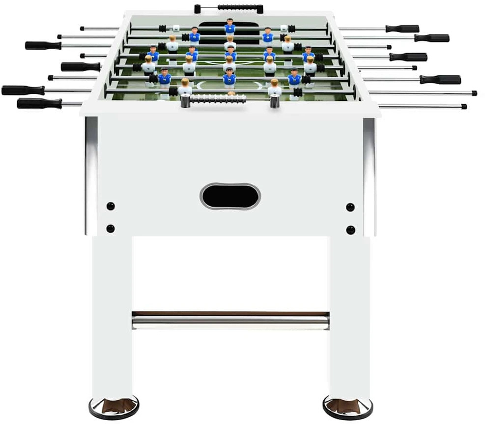 Stalo futbolo stalas, baltas, 140x74,5x87,5cm, plienas, 60kg