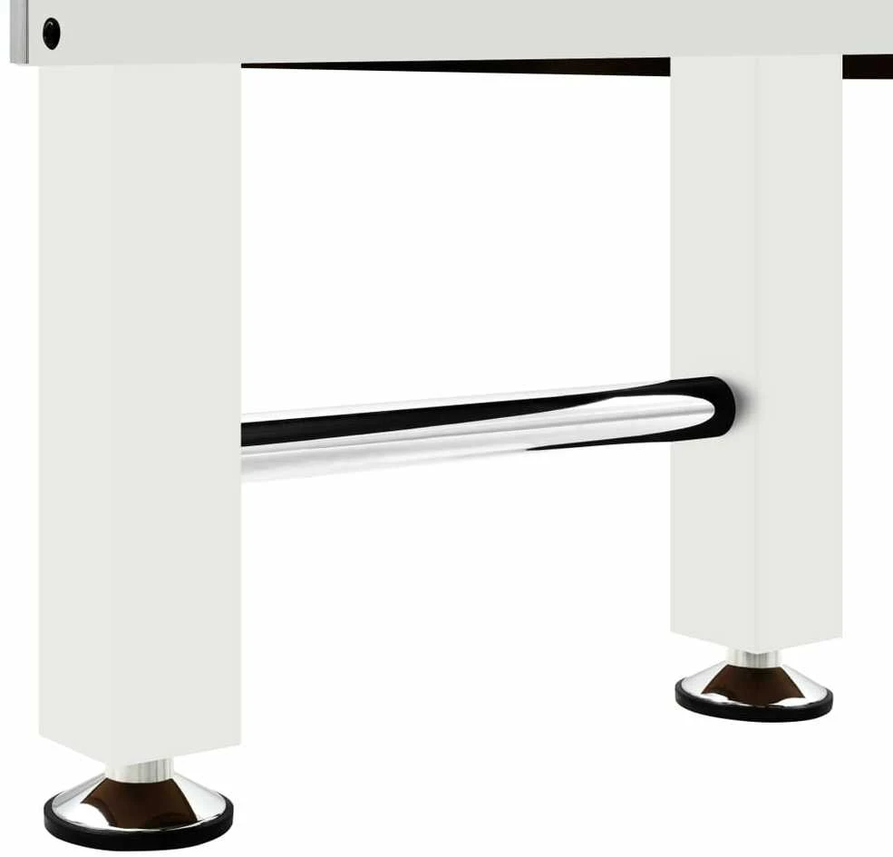 Stalo futbolo stalas, baltas, 140x74,5x87,5cm, plienas, 60kg