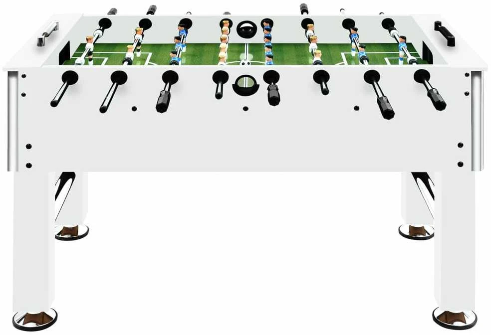 Stalo futbolo stalas, baltas, 140x74,5x87,5cm, plienas, 60kg