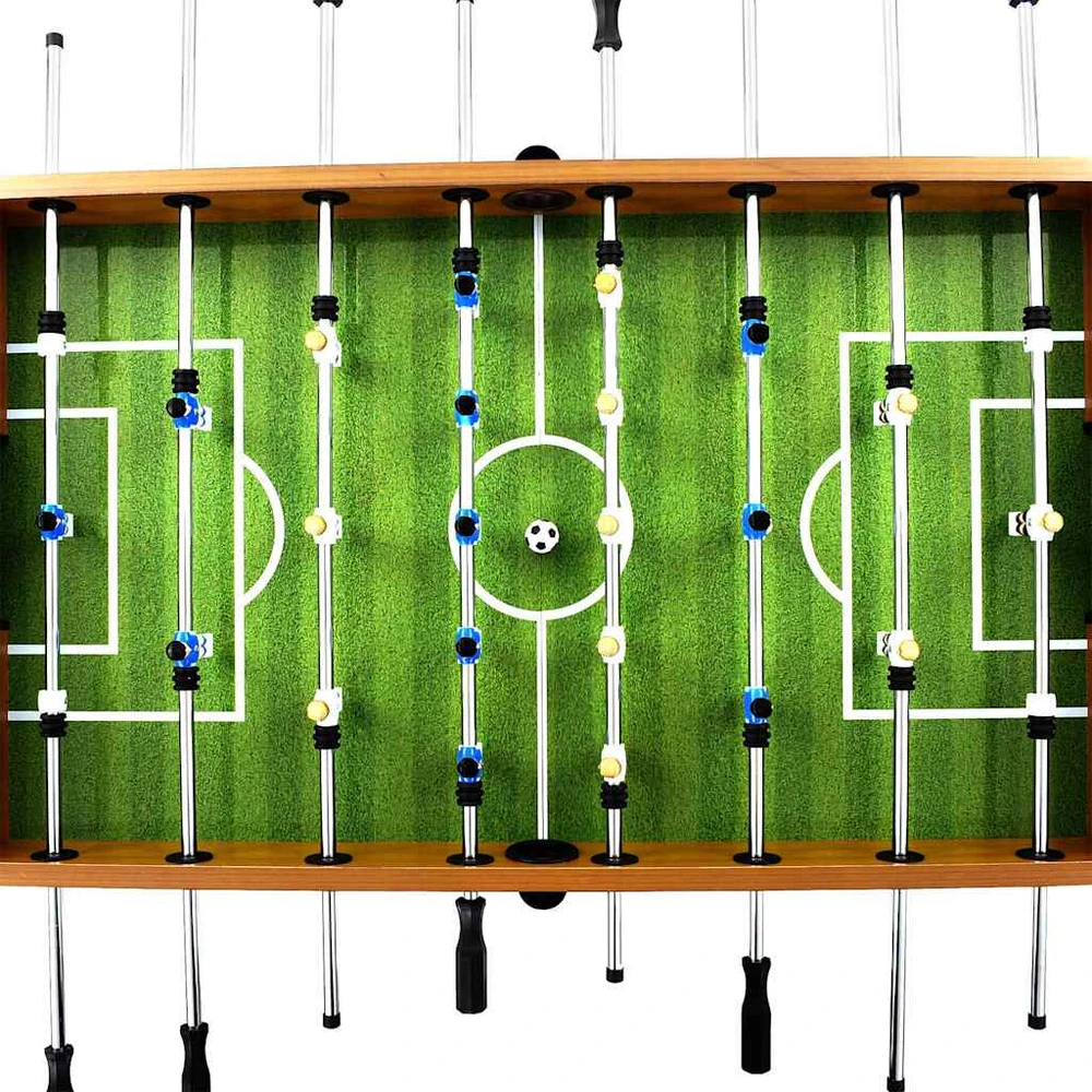 Stalo futbolo stalas, rudas/juodas, 140x74,5x87,5cm, plienas