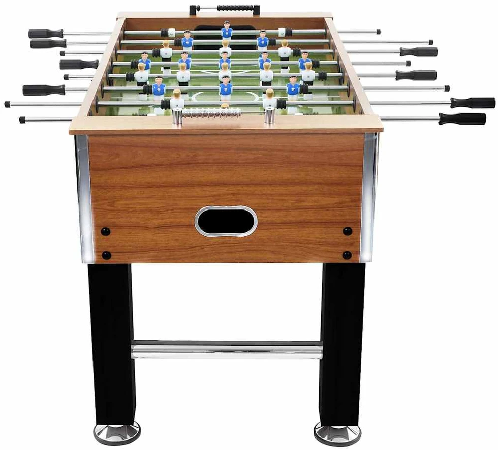 Stalo futbolo stalas, rudas/juodas, 140x74,5x87,5cm, plienas
