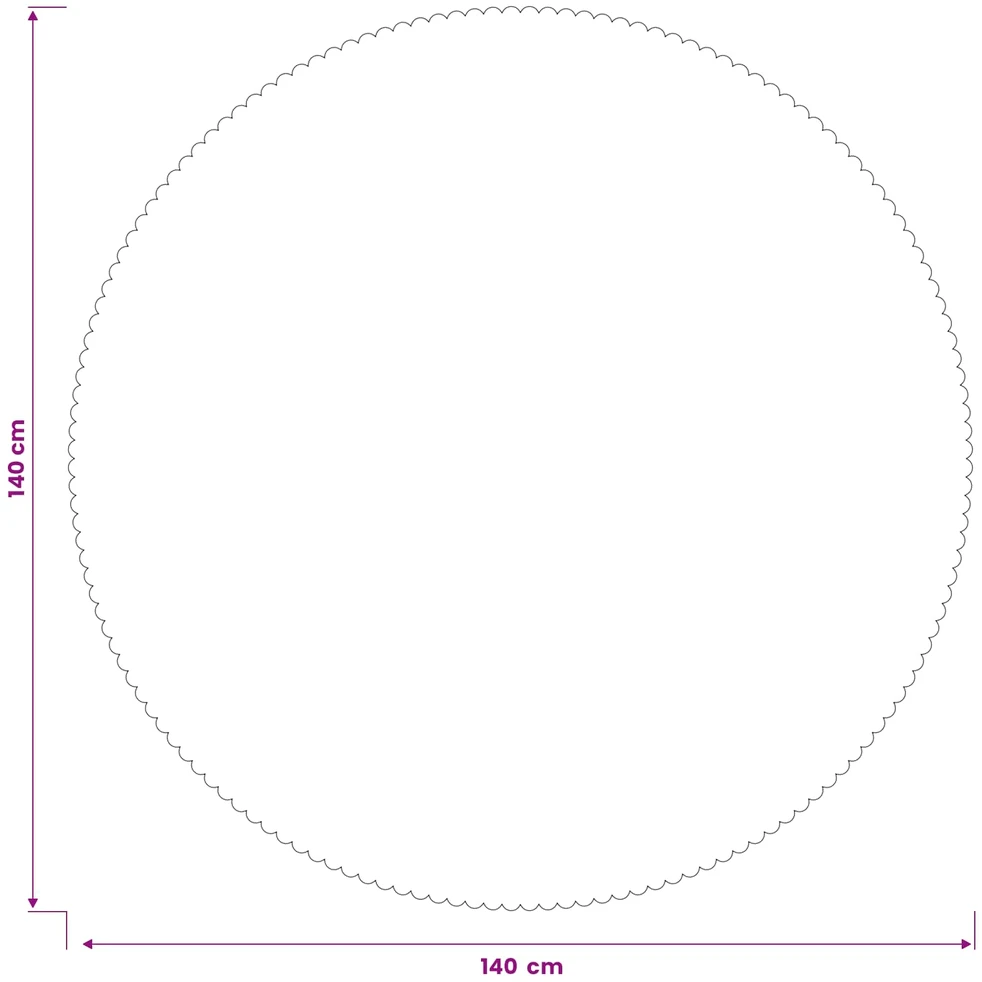 Stalo skraistė 5 vnt. Apvali Balta Ø 140 cm