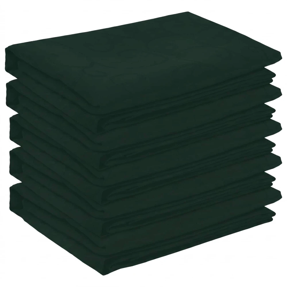 Stalo skraistė 5 vnt. Apvali Tamsiai žalia Ø 160 cm