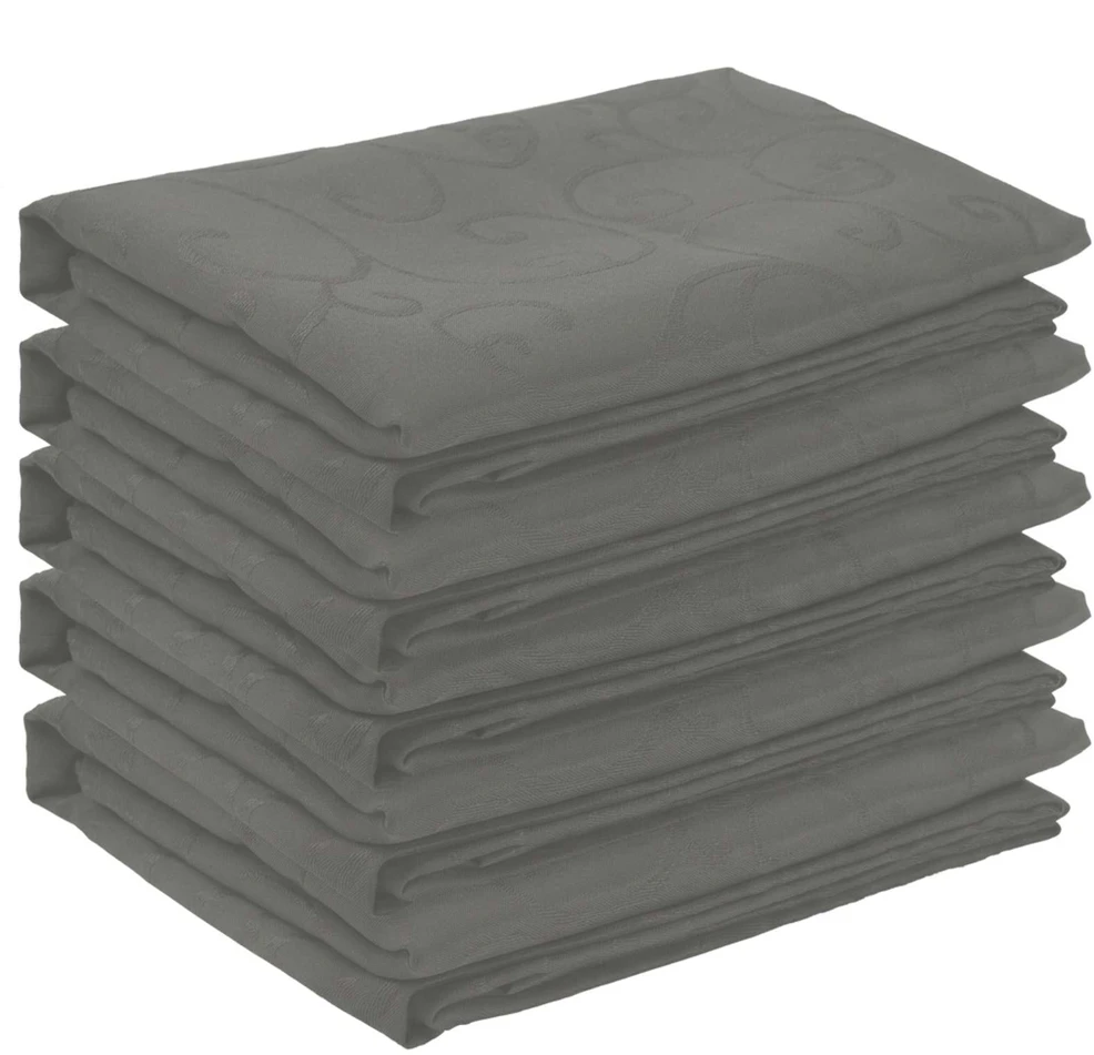 Stalo skraistė 5 vnt. Ovalo Šviesiai pilka 130 x 180 cm