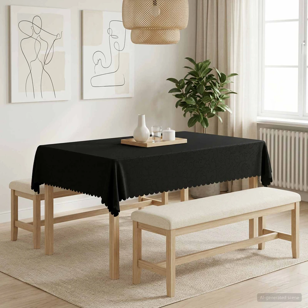 Stalo skraistė 5 vnt. Stačiakampio Tamsiai pilka 110 x 140 cm