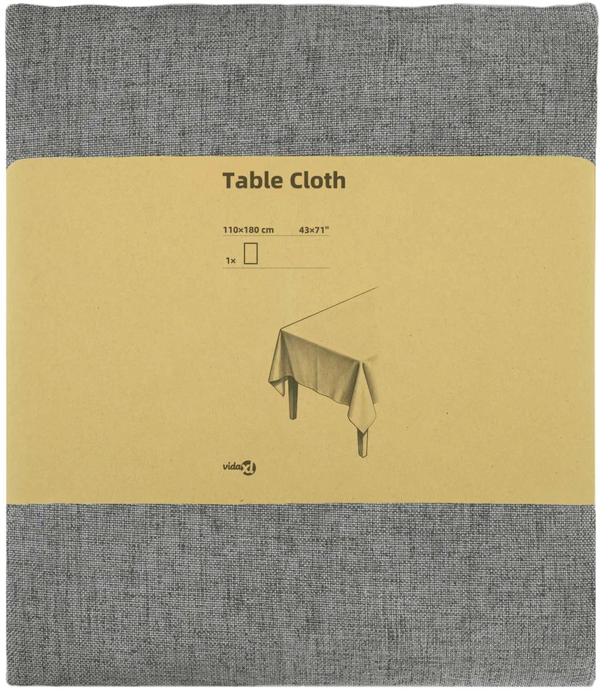 Stalo skraistė Stačiakampio Šviesiai pilka 110 x 180 cm