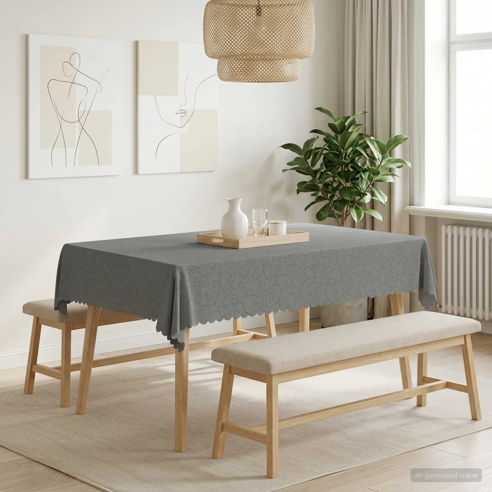 Stalo skraistė Stačiakampio Šviesiai pilka 110 x 140 cm