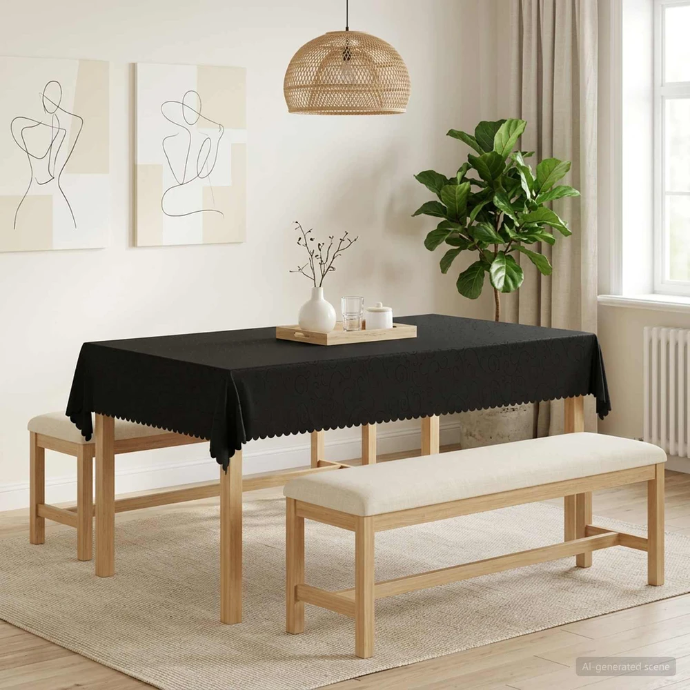 Stalo skraistė Stačiakampio Tamsiai pilka 140 x 220 cm