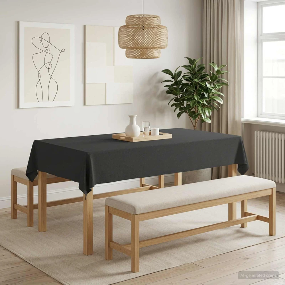 Stalo skraistė Stačiakampio Tamsiai pilka 110 x 160 cm