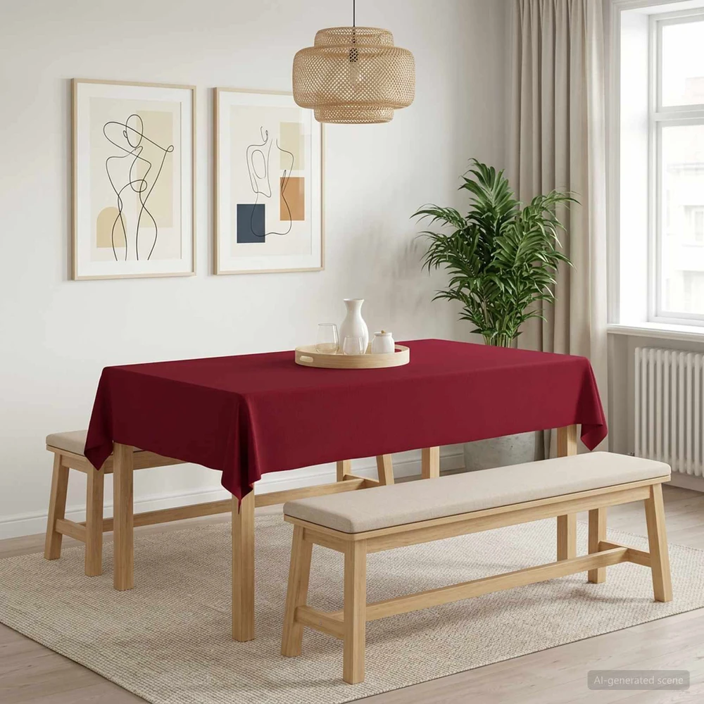 Stalo skraistė Stačiakampio Vyno raudona 140 x 260 cm