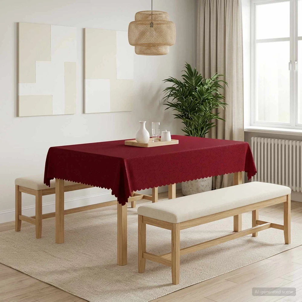 Stalo skraistė Stačiakampio Vyno raudona 140 x 160 cm