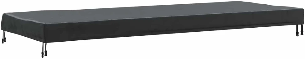 Stalo uždengimas 102 x 262 x 15 cm audinys Stačiakampio Juoda