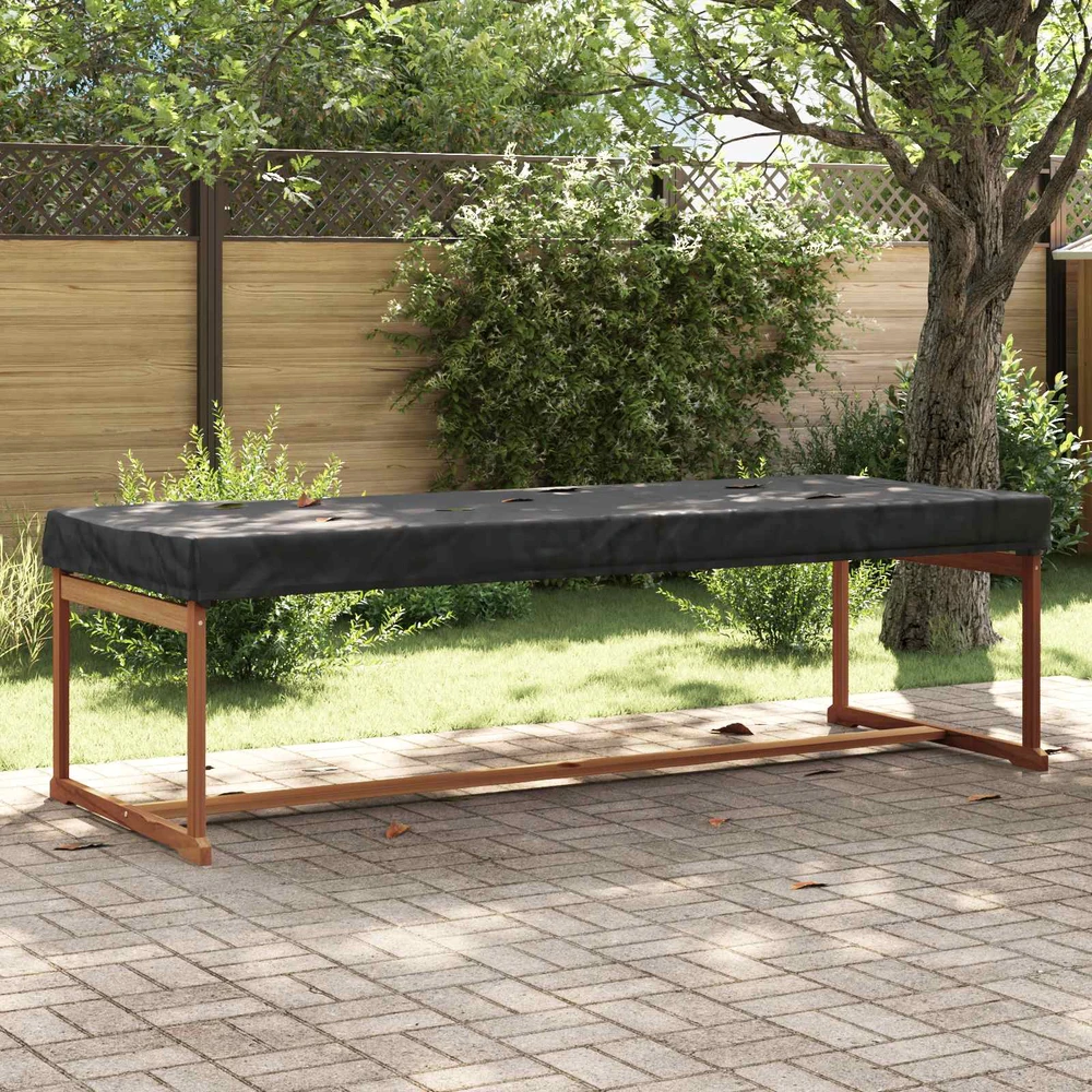 Stalo uždengimas 102 x 262 x 15 cm audinys Stačiakampio Juoda
