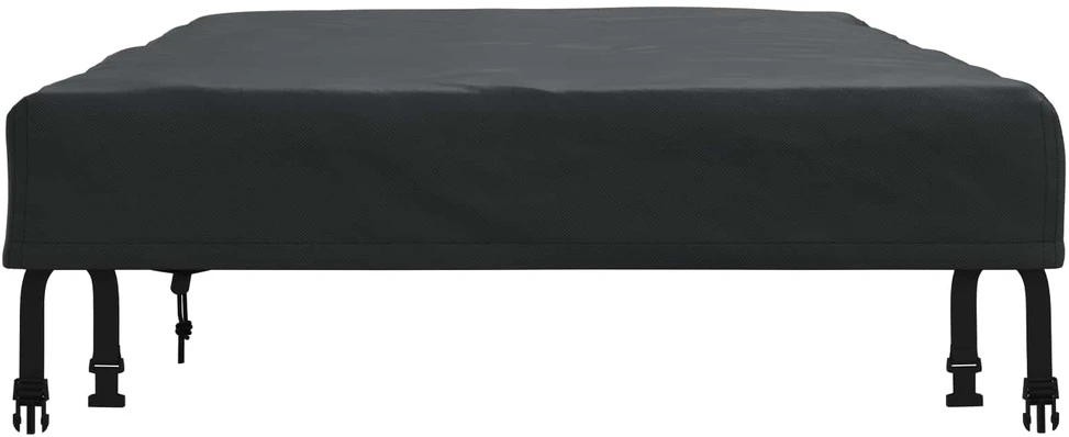 Stalo uždengimas 122 x 72 x 15 cm audinys Stačiakampio Juoda