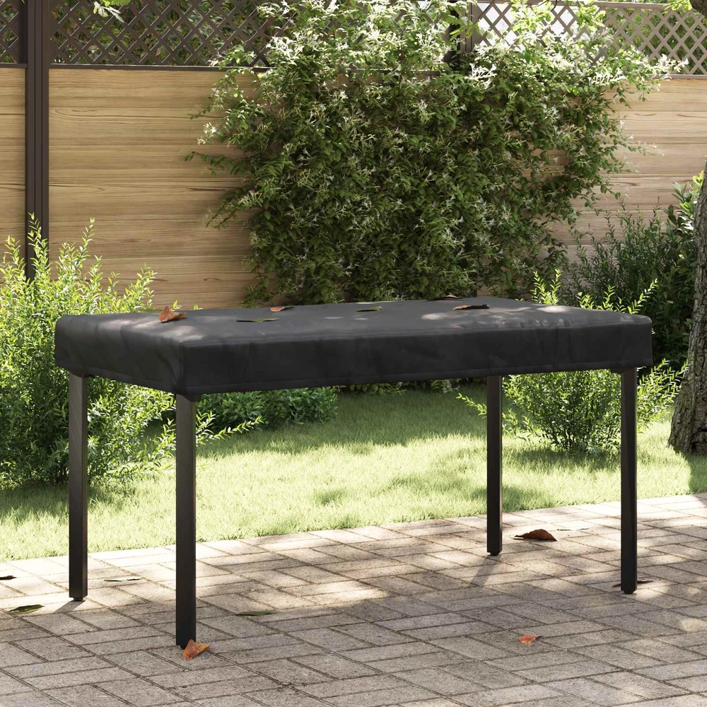 Stalo uždengimas 142 x 82 x 15 cm audinys Stačiakampio Juoda