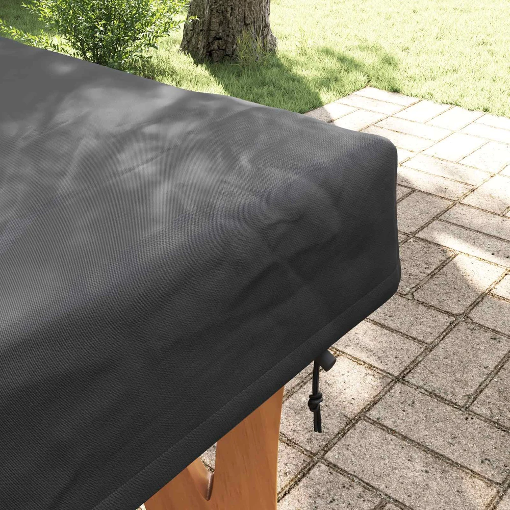 Stalo uždengimas 162 x 92 x 15 cm audinys Stačiakampio Juoda