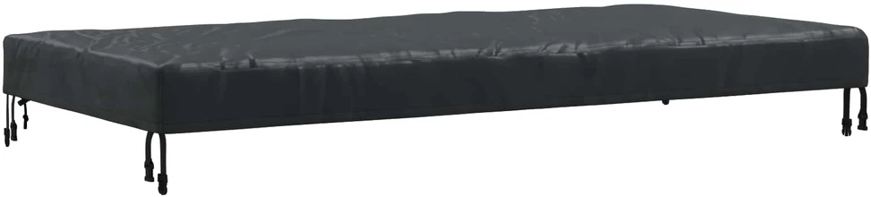 Stalo uždengimas 182 x 102 x 15 cm audinys Stačiakampio Juoda