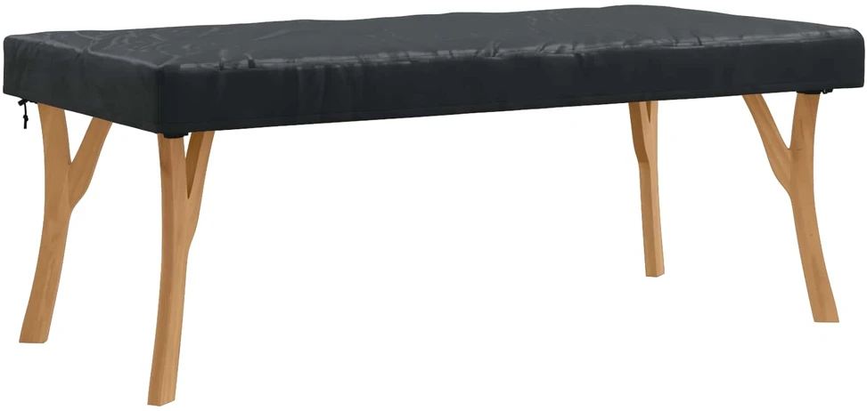 Stalo uždengimas 182 x 92 x 15 cm audinys Stačiakampio Juoda