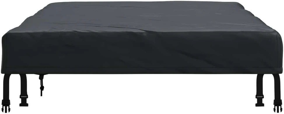 Stalo uždengimas 182 x 92 x 15 cm audinys Stačiakampio Juoda