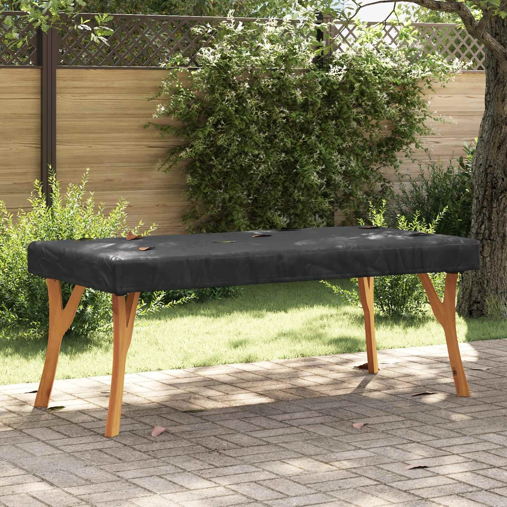 Stalo uždengimas 182 x 92 x 15 cm audinys Stačiakampio Juoda