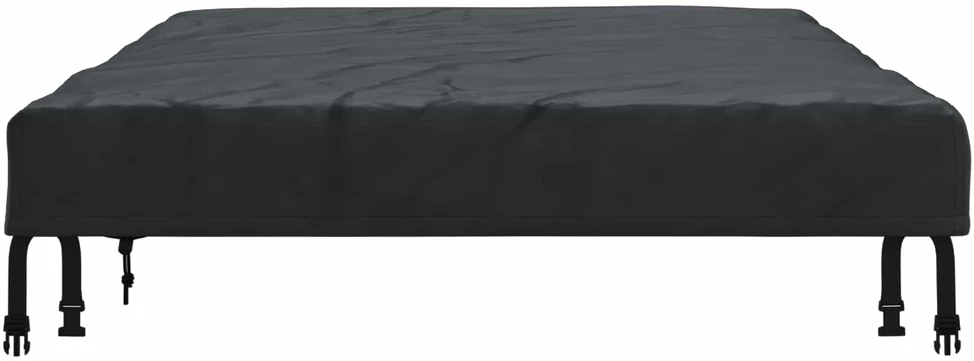 Stalo uždengimas 202 x 102 x 15 cm audinys Stačiakampio Juoda