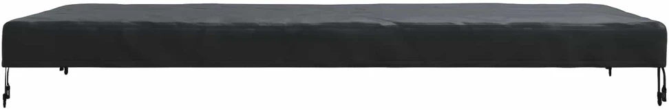 Stalo uždengimas 202 x 92 x 15 cm audinys Stačiakampio Juoda