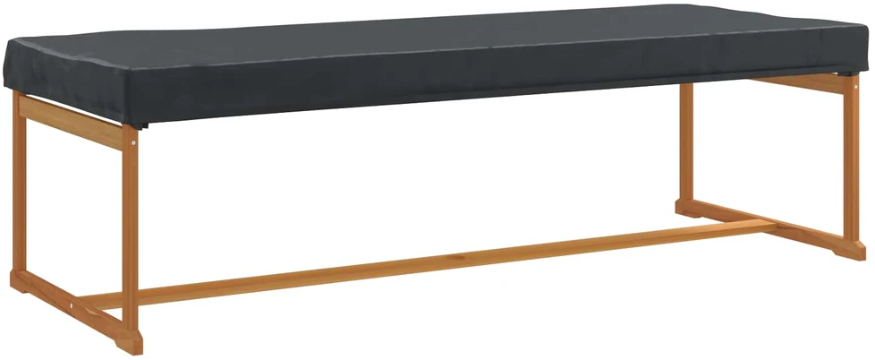 Stalo uždengimas 242 x 102 x 15 cm audinys Stačiakampio Juoda