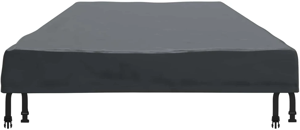 Stalo uždengimas 262 x 102 x 15 cm audinys Stačiakampio Juoda