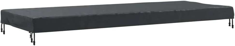 Stalo uždengimas 262 x 102 x 15 cm audinys Stačiakampio Juoda