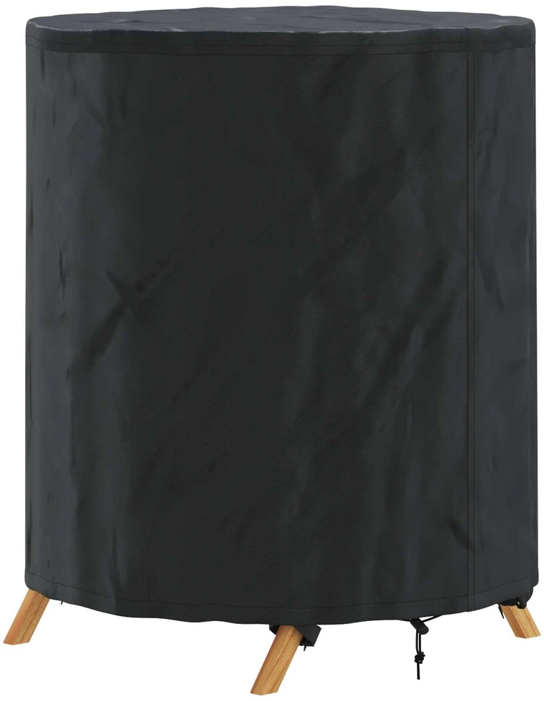 Stalo uždengimas 62 x 62 x 70 cm audinys Apvali Juoda