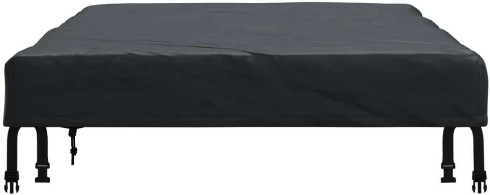 Stalo uždengimas 182 x 92 x 15 cm audinys Stačiakampio Juoda