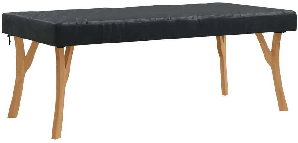 Stalo uždengimas 182 x 92 x 15 cm audinys Stačiakampio Juoda