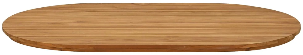 Stalo viršus 120 x 70 x 3,5 cm Ovalo Kieto teka medžio Natūrali