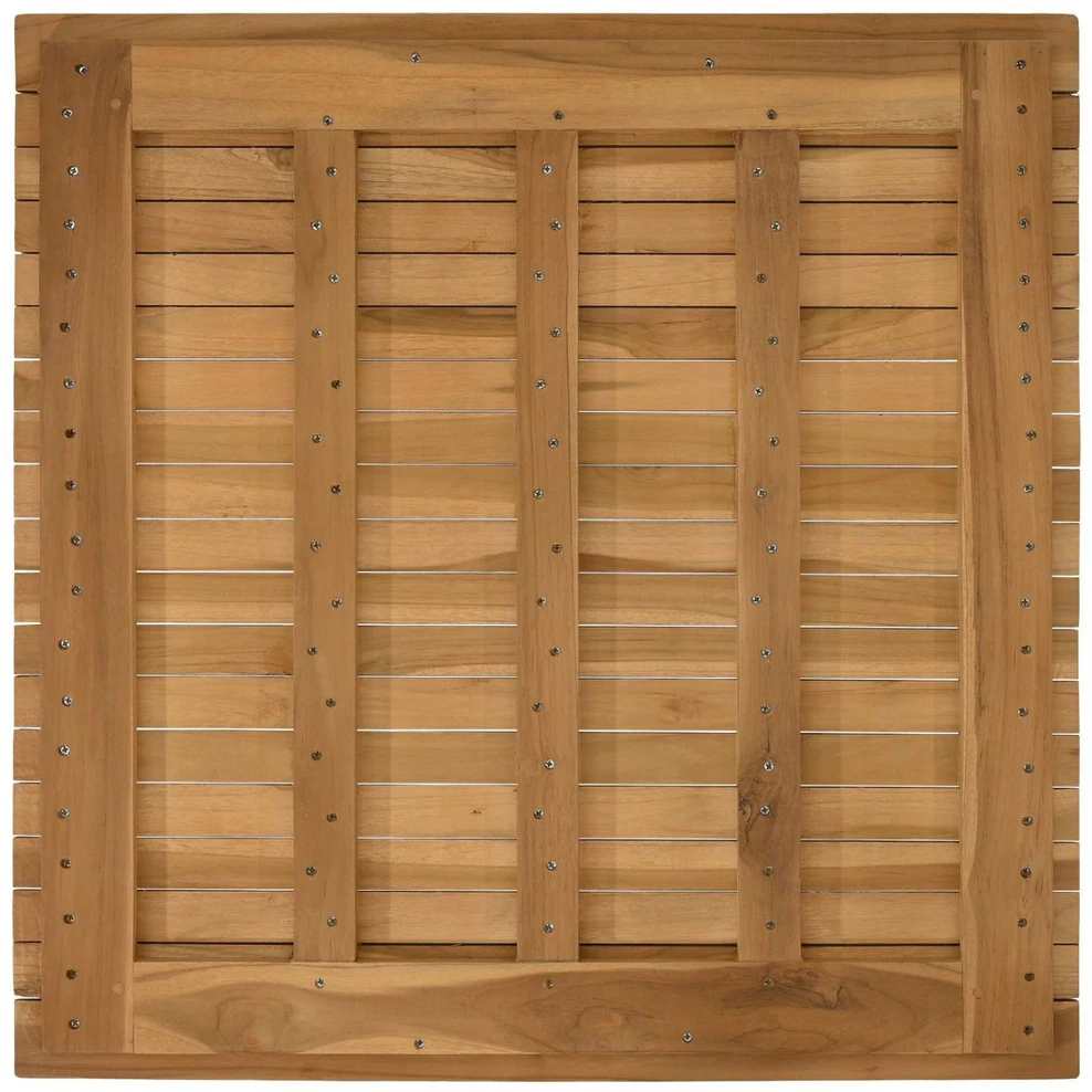 Stalo viršus 70 x 70 x 3,5 cm Kvadrato Kieto teka medžio