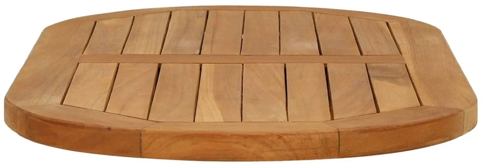 Stalo viršus 80 x 40 x 2,5 cm Ovalo Kieto teka medžio Natūrali