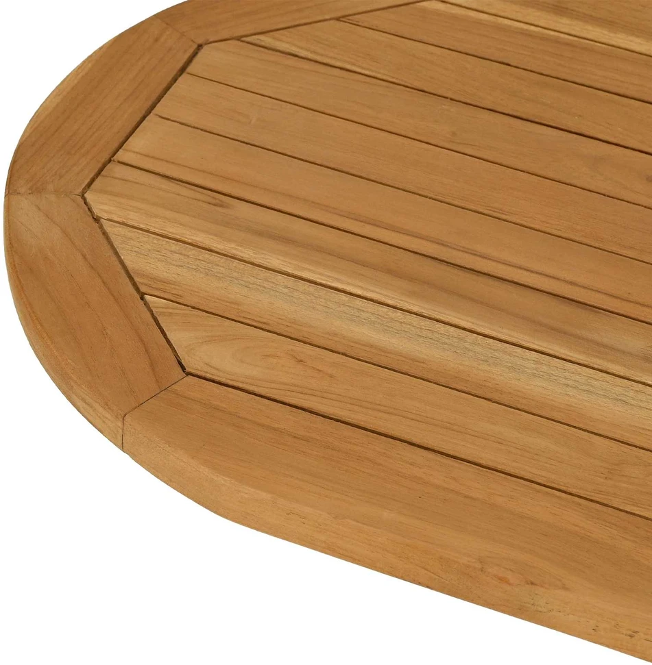 Stalo viršus 80 x 40 x 2,5 cm Ovalo Kieto teka medžio Natūrali