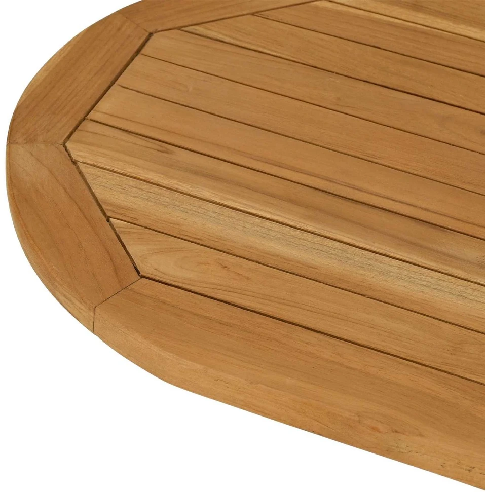 Stalo viršus 80 x 40 x 2,5 cm Ovalo Kieto teka medžio Natūrali