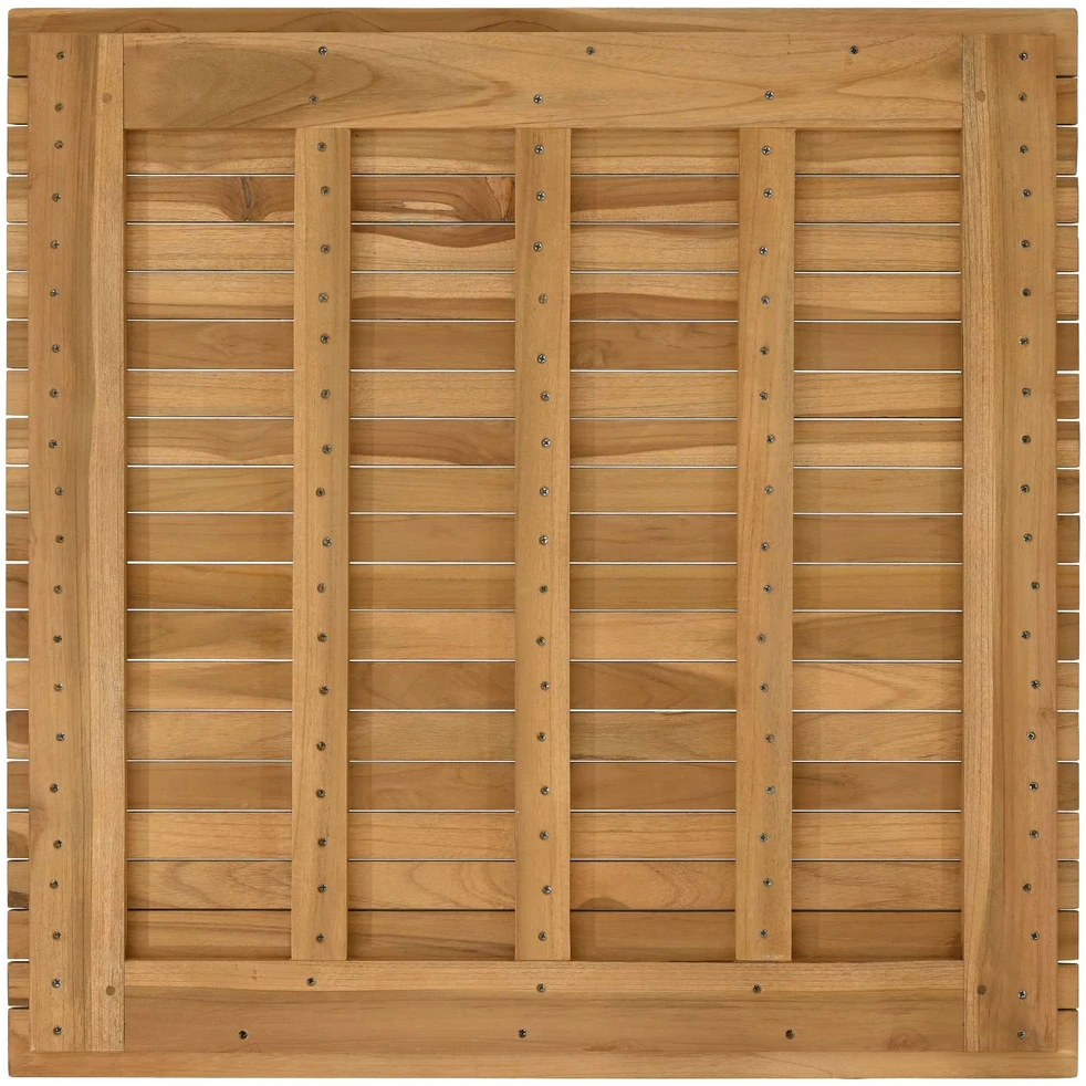 Stalo viršus 80 x 80 x 3,5 cm Kvadrato Kieto teka medžio