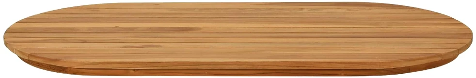 Stalo viršus 90 x 45 x 3,5 cm Ovalo Kieto teka medžio Natūrali