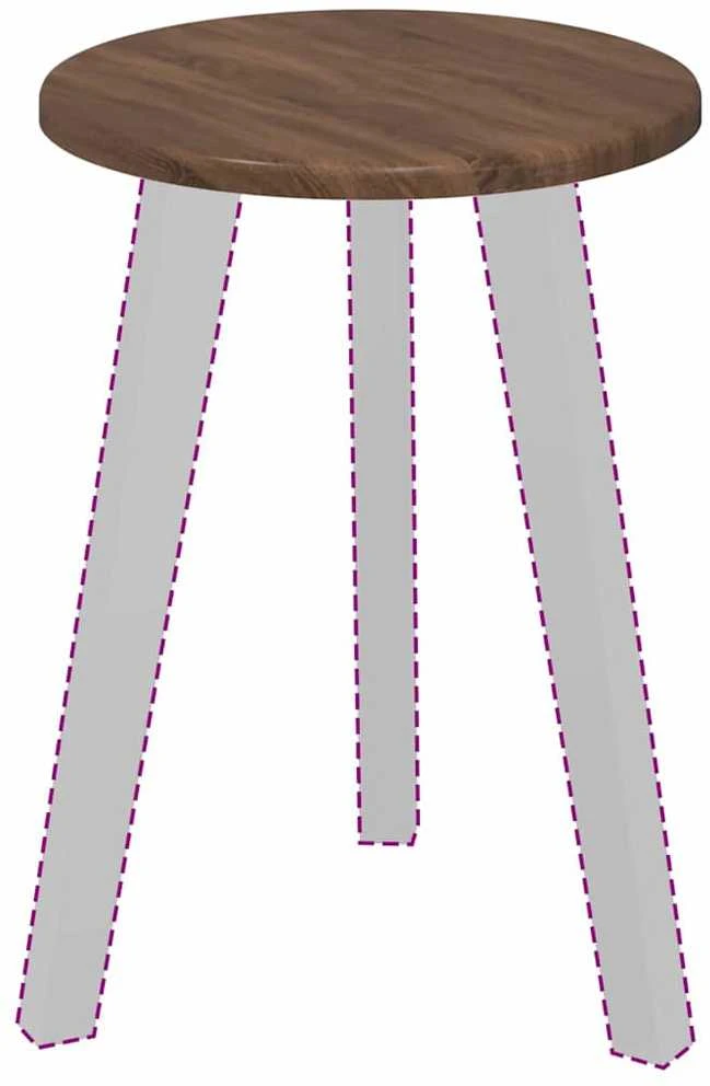 Stalo viršus Ø 30 x 1,5 cm Apvali Apdirbta mediena Ruda ąžuolo