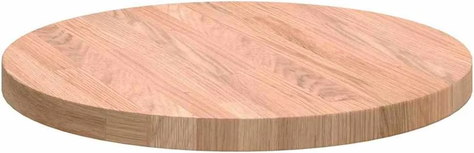 Stalo viršus Ø 40 x 2,5 cm Apvali Kietas ąžuolo medis