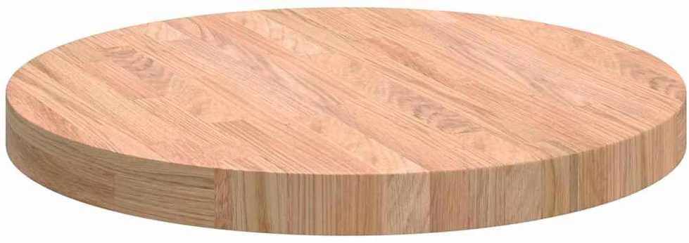 Stalo viršus Ø 50 x 4 cm Apvali Kietas ąžuolo medis